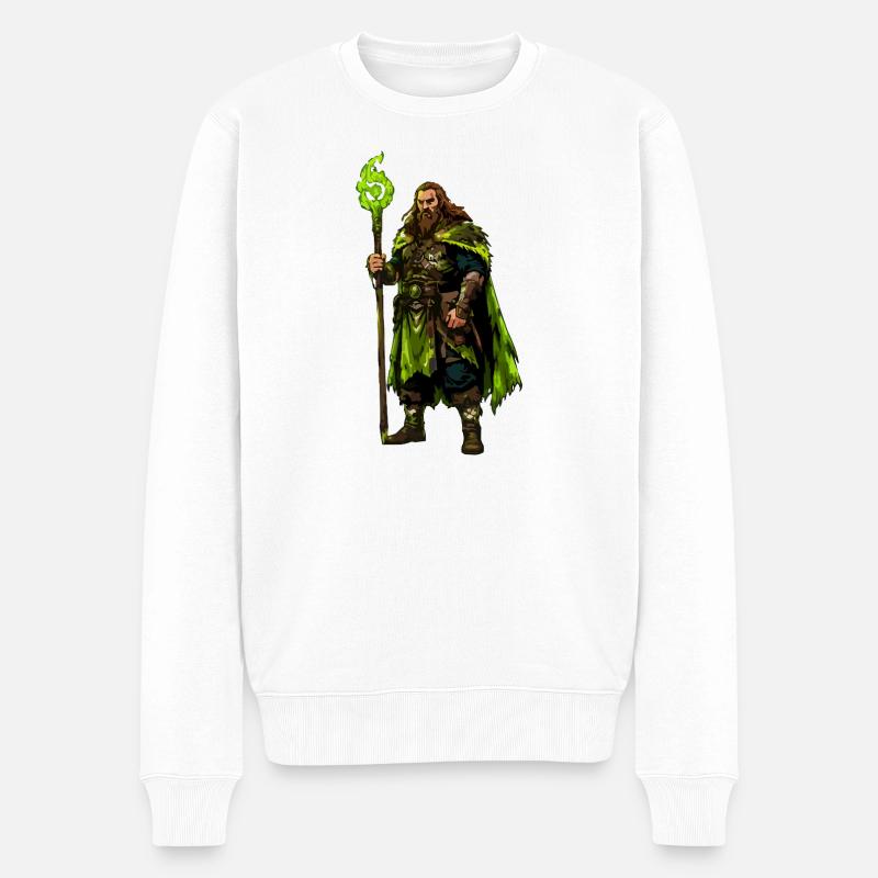 Wikinger Krieger - Männer Premium Bio Pullover - Weiß