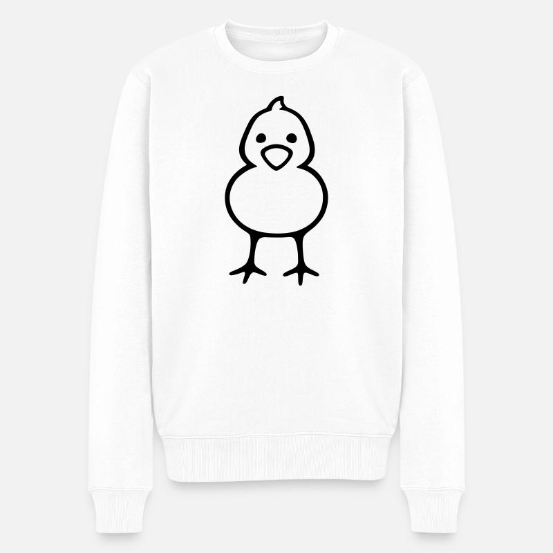 Poussin - Pull Premium bio Homme - blanc