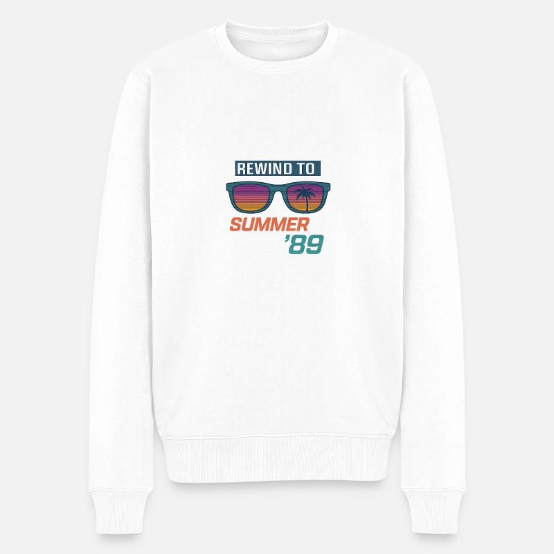 Retour à l’été 89 - Pull Premium bio Homme - blanc
