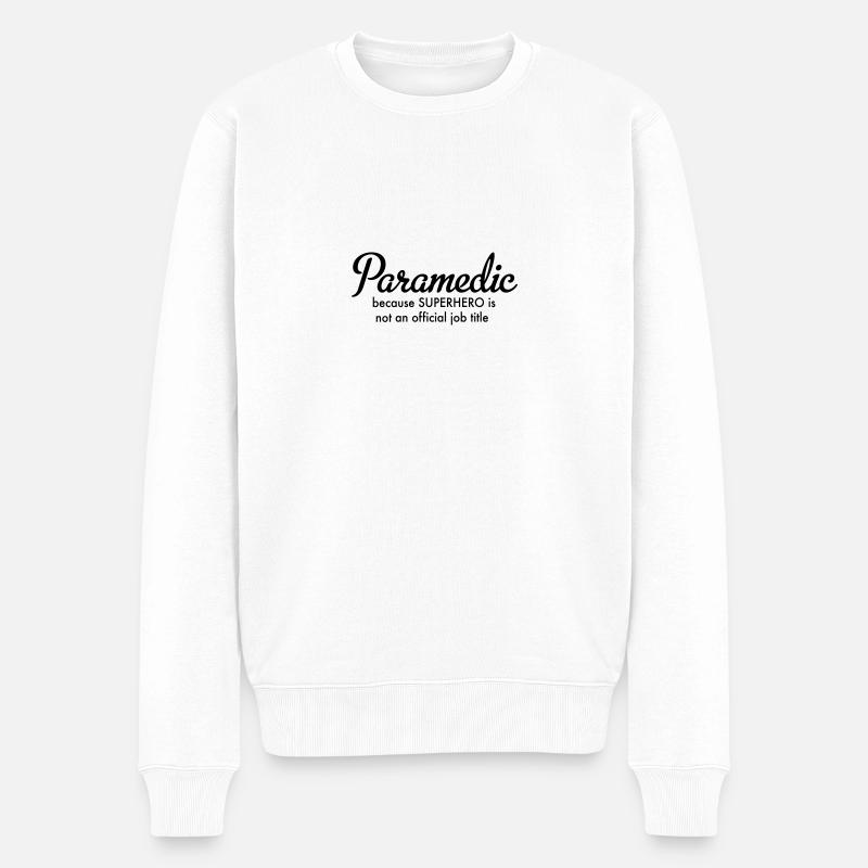 Sanitäter - Männer Premium Bio Pullover - Weiß