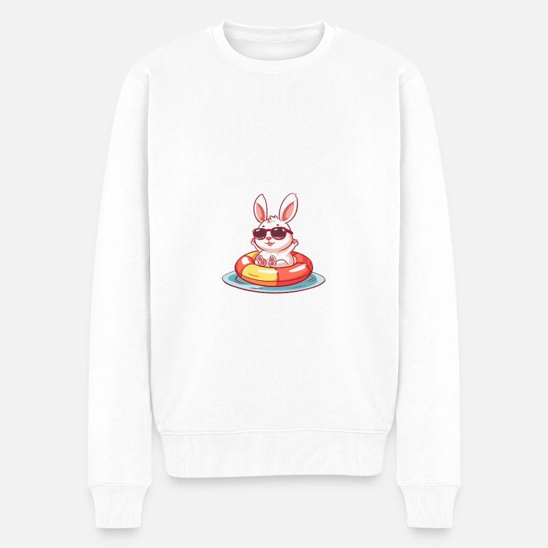 Lapin Bande Dessinée Cool - Pull Premium bio Homme - blanc