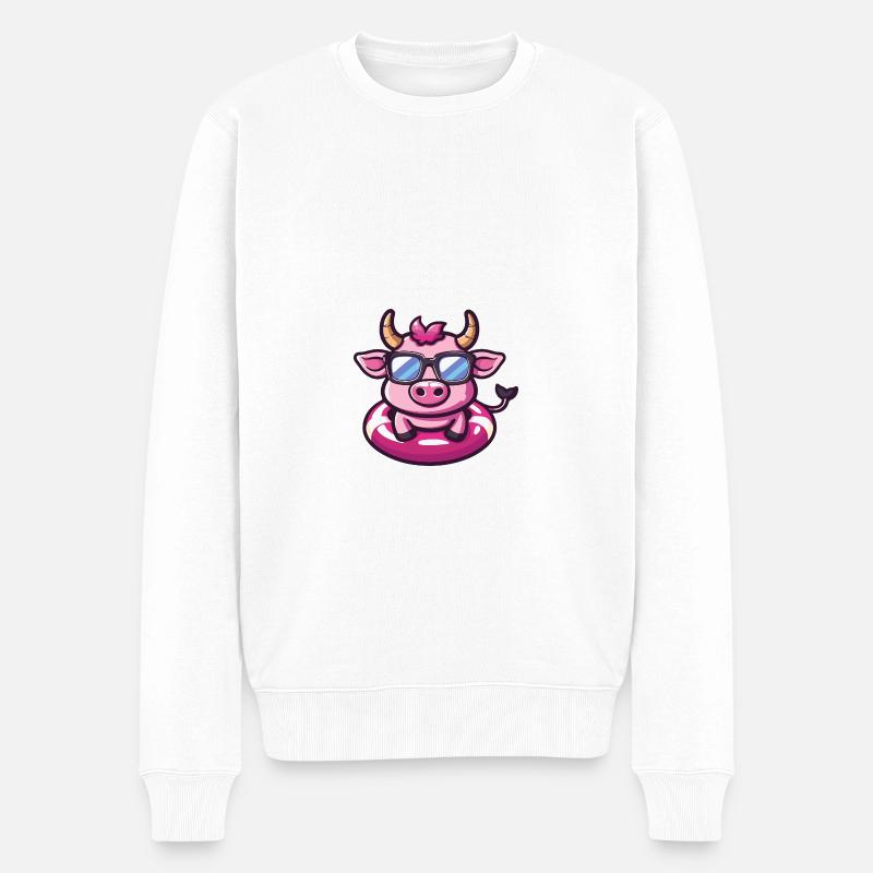 Taurus Bande dessinée Cool - Pull Premium bio Homme - blanc