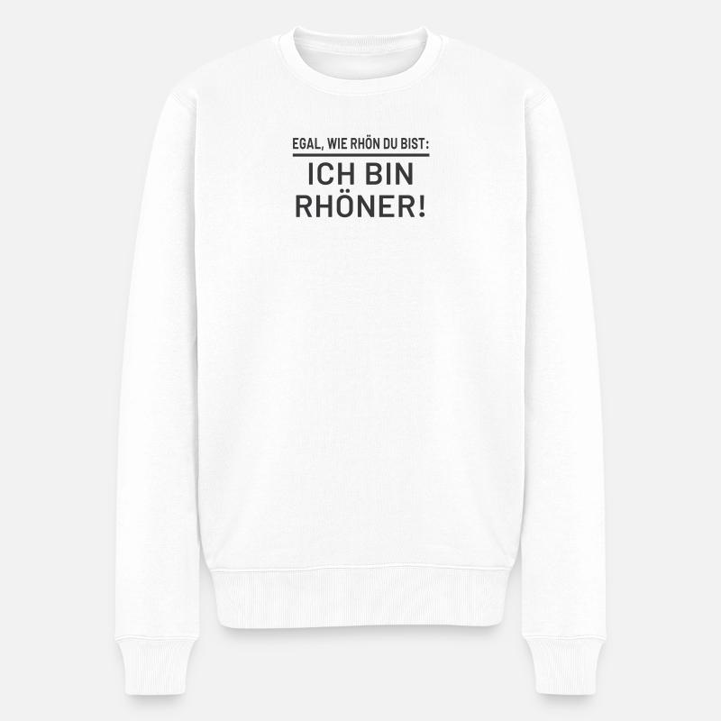 Ich bin Rhöner! - Männer Premium Bio Pullover - Weiß