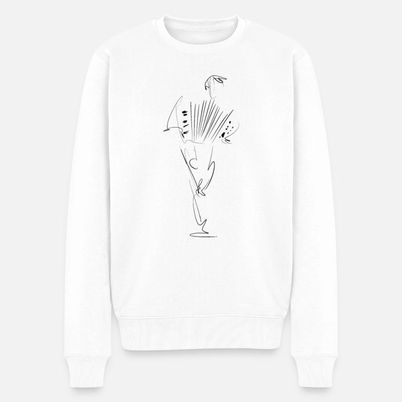 Accordéon - Pull Premium bio Homme - blanc