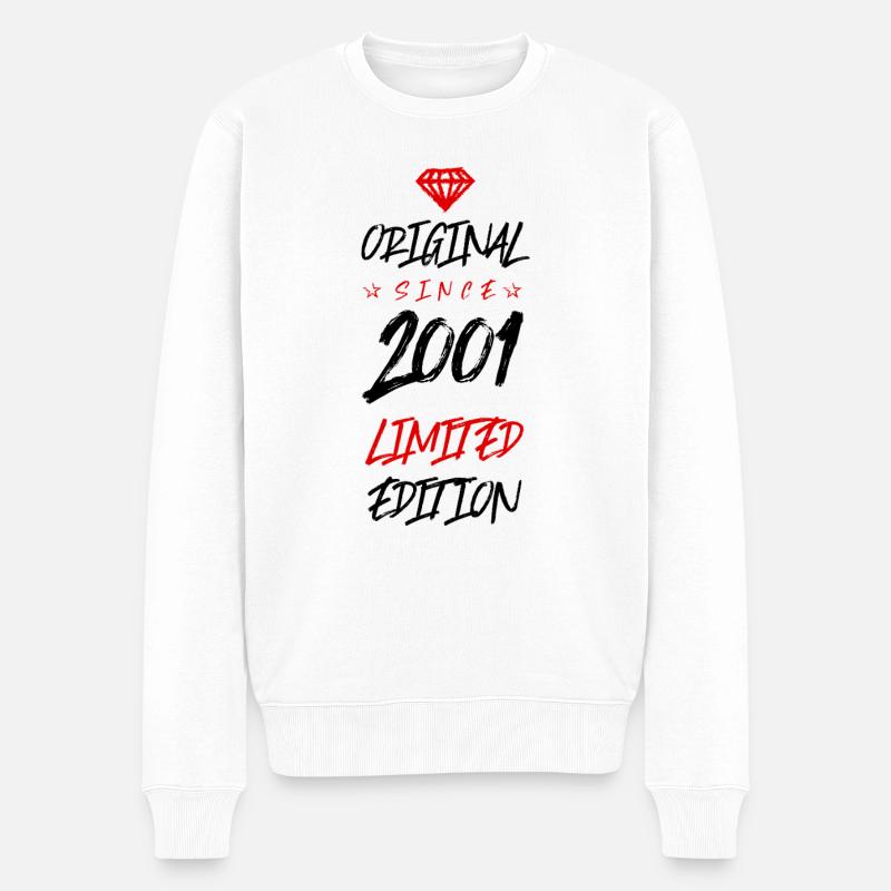 2001 limited edition - Männer Premium Bio Pullover - Weiß