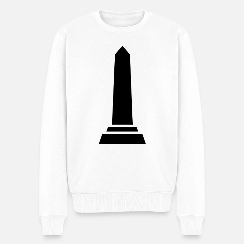 Obelisk - Männer Premium Bio Pullover - Weiß