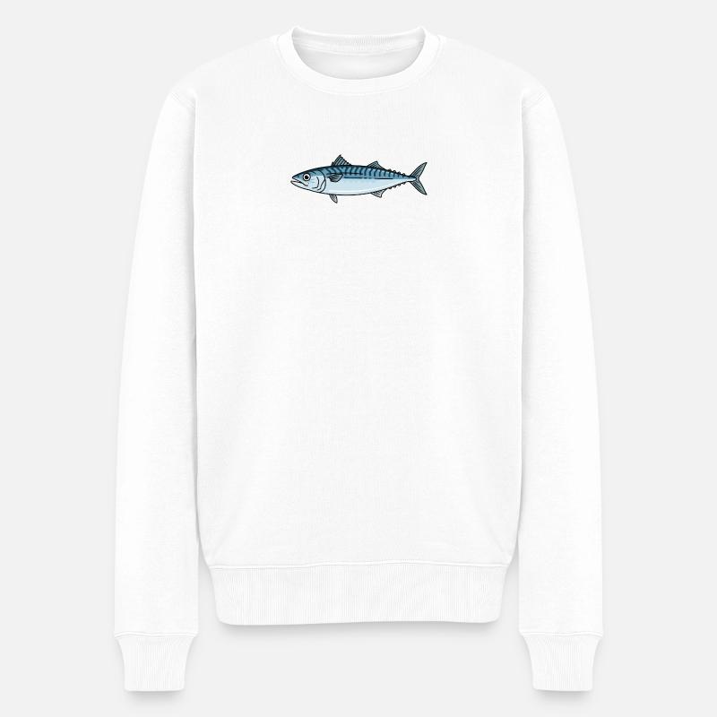 Pêche au maquereau - Pull Premium bio Homme - blanc