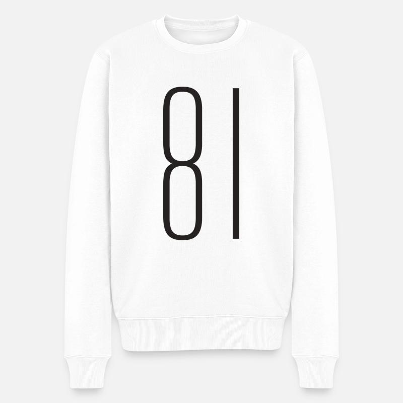 81 - Männer Premium Bio Pullover - Weiß