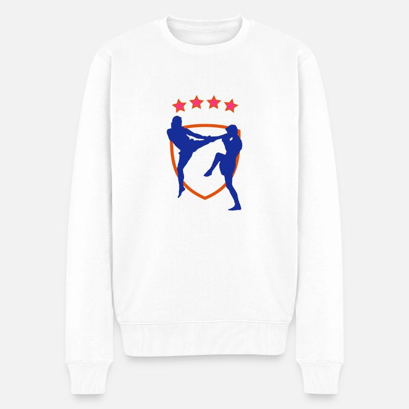 kampfsport_13 - Männer Premium Bio Pullover - Weiß