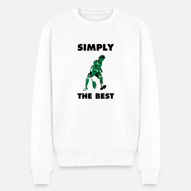 SIMPLY THE BEST - Männer Premium Bio Pullover - Weiß