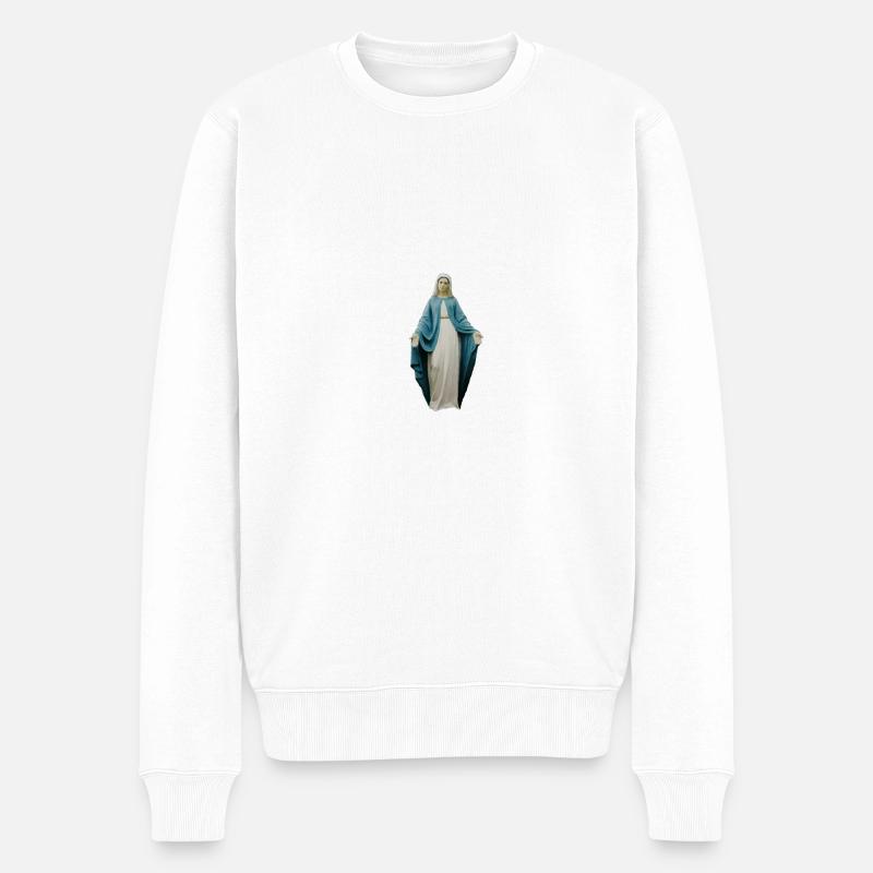 Maria Allheilig - Männer Premium Bio Pullover - Weiß