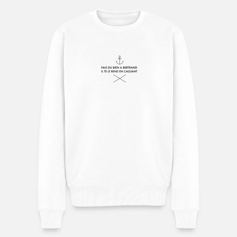 Fais du bien à Bertrand - Pull Premium bio Homme - blanc