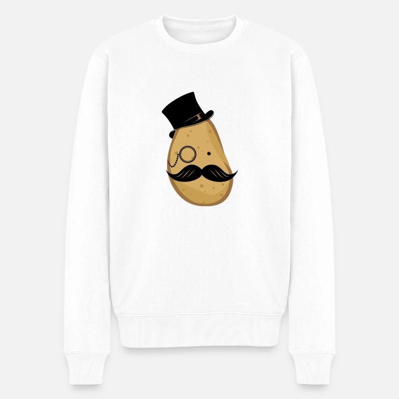 Sir Potato - Pull Premium bio Homme - blanc