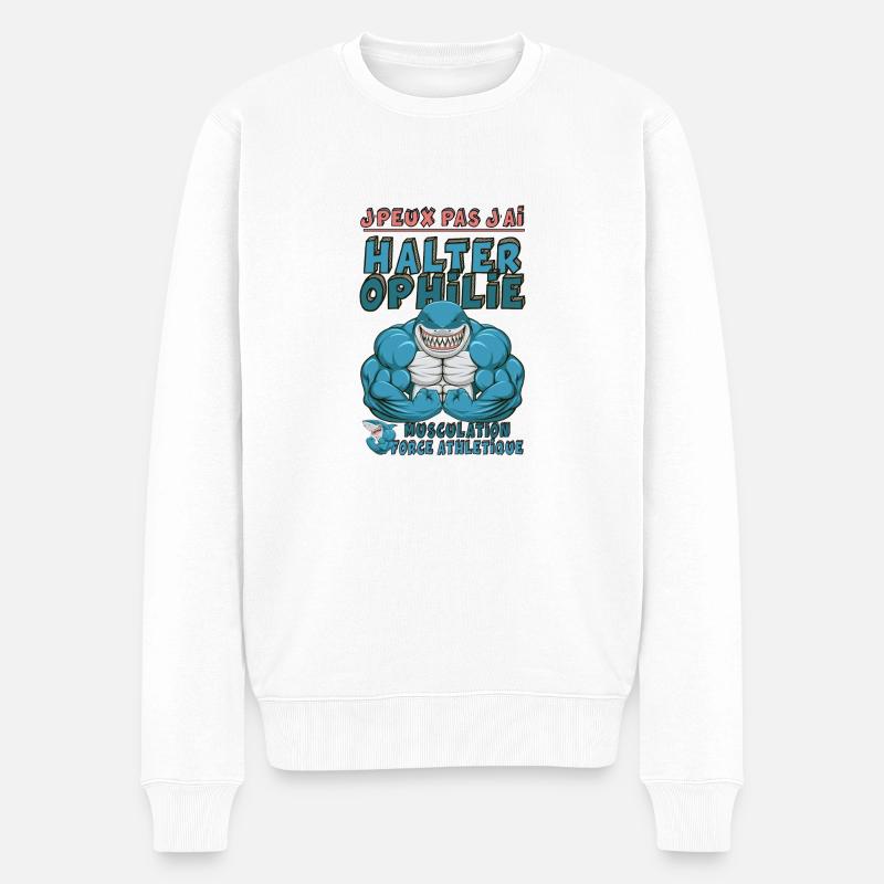 haltero shark - Pull Premium bio Homme - blanc