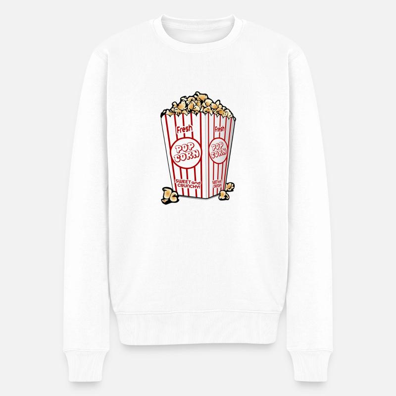 pop-corn - Pull Premium bio Homme - blanc