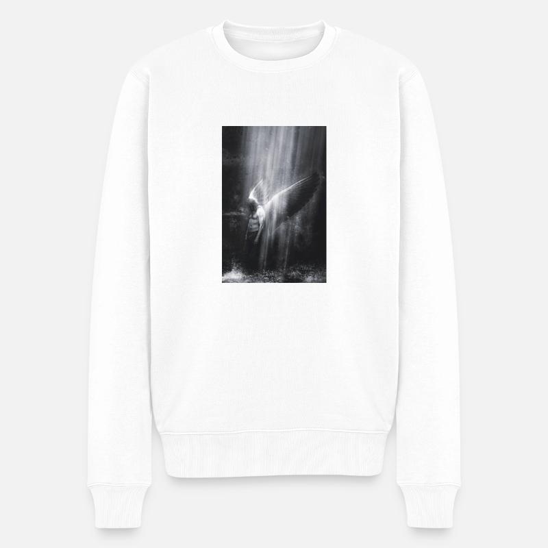 Fallen Angel - Männer Premium Bio Pullover - Weiß