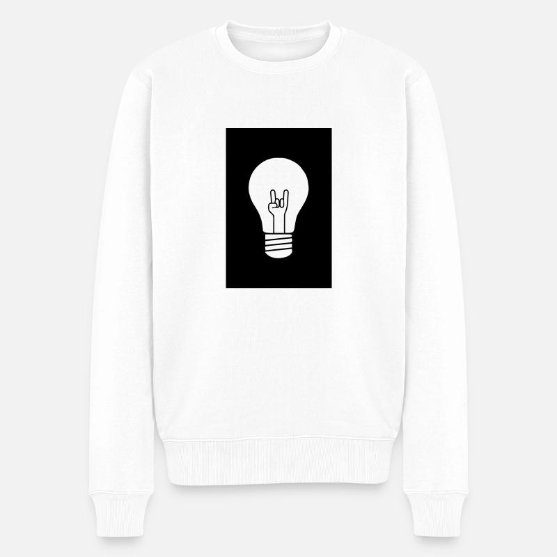 ampoule rockk - Pull Premium bio Homme - blanc
