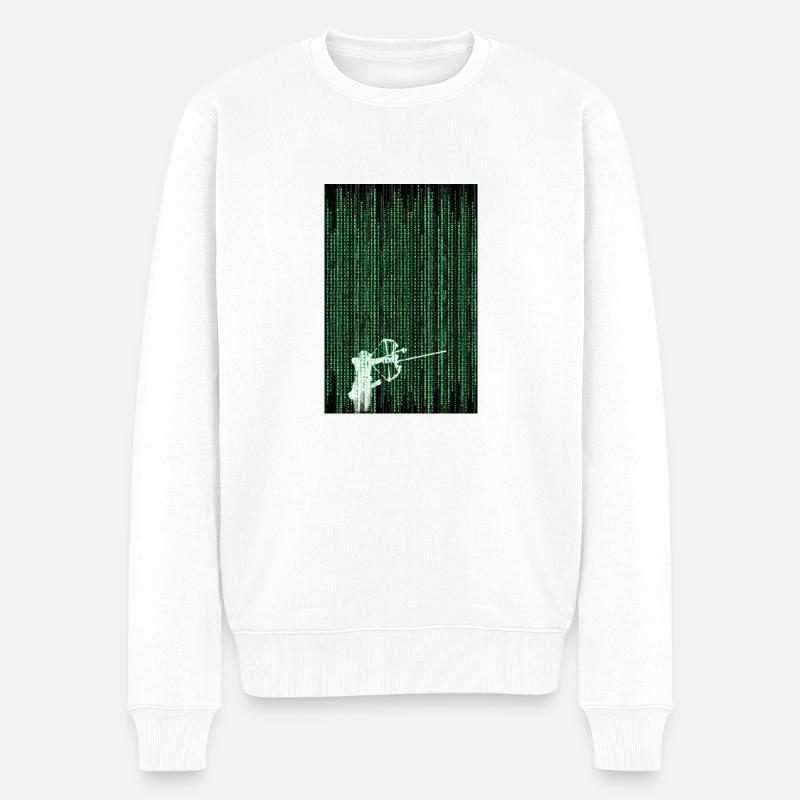 The Matrix Archer - Pull Premium bio Homme - blanc