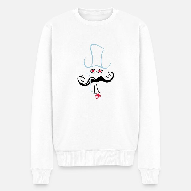 hipster_13.ai - Männer Premium Bio Pullover - Weiß