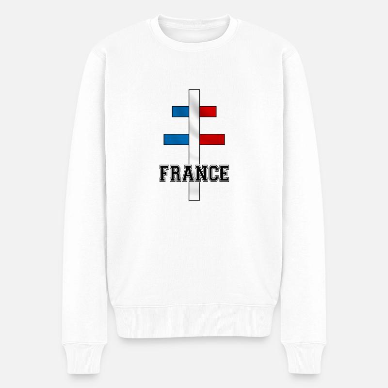 Croix de Lorraine 02 - Pull Premium bio Homme - blanc