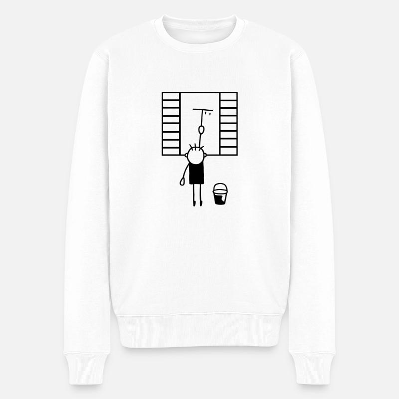 Fensterputzer - Männer Premium Bio Pullover - Weiß