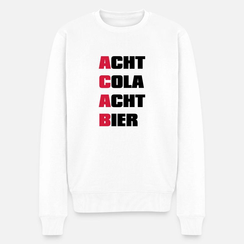 ACAB A.C.A.B - Männer Premium Bio Pullover - Weiß
