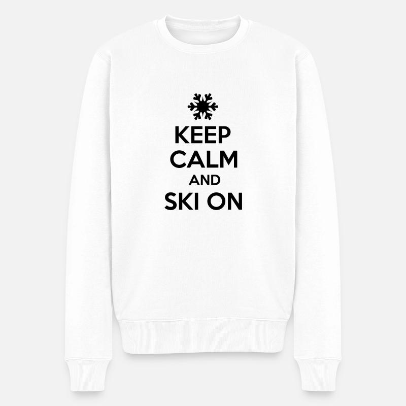 ski - Männer Premium Bio Pullover - Weiß
