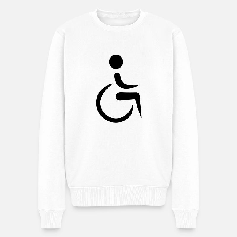 Chaise roulante - Pull Premium bio Homme - blanc