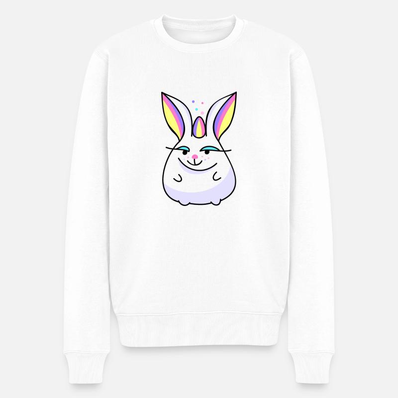 bunnycorn - Pull Premium bio Homme - blanc