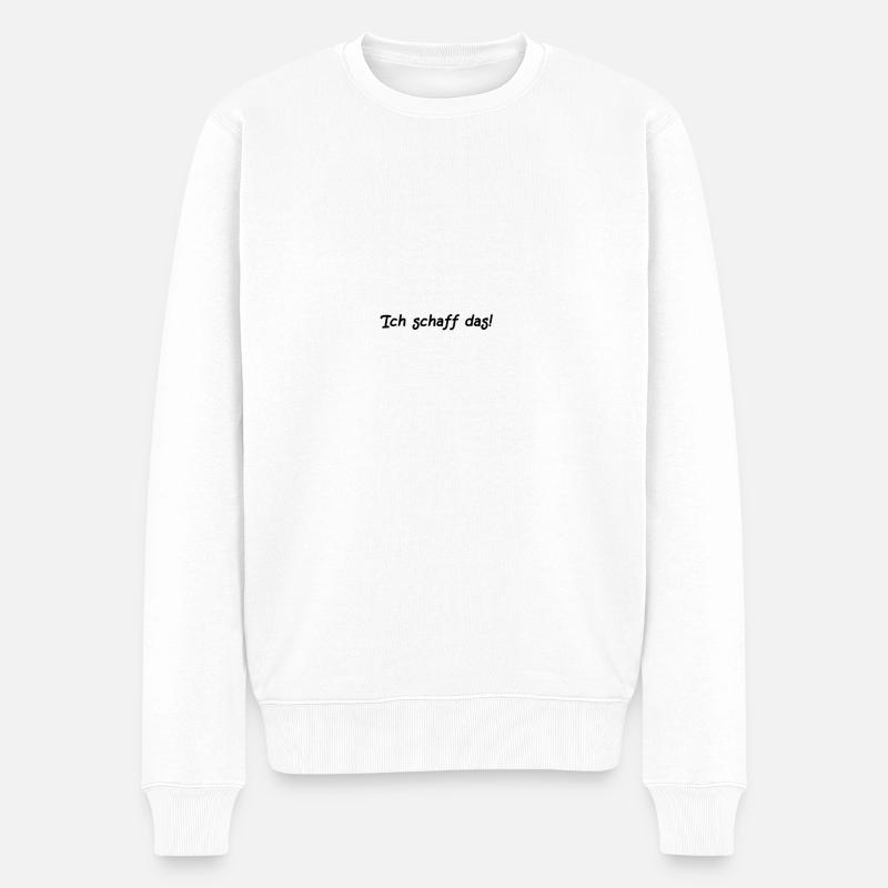 Ich schaff das! - Männer Premium Bio Pullover - Weiß