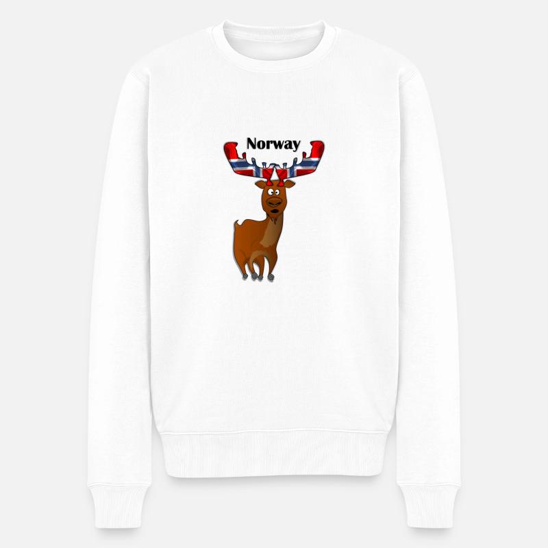 Norway Elg - Pull Premium bio Homme - blanc