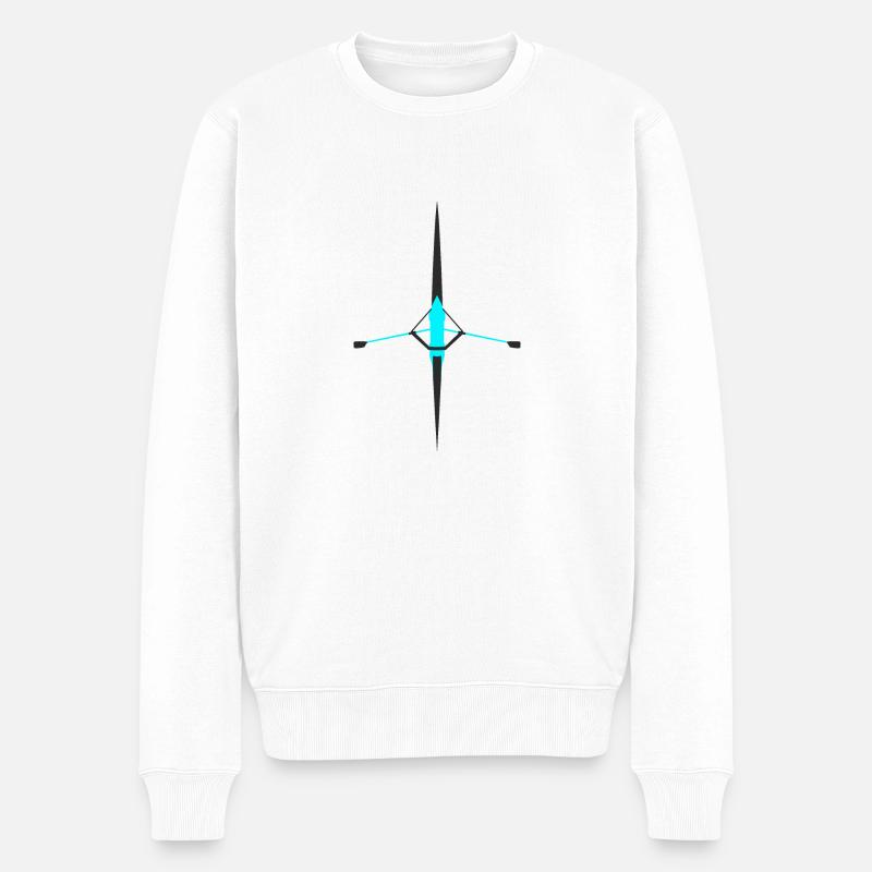 Rudern - Männer Premium Bio Pullover - Weiß