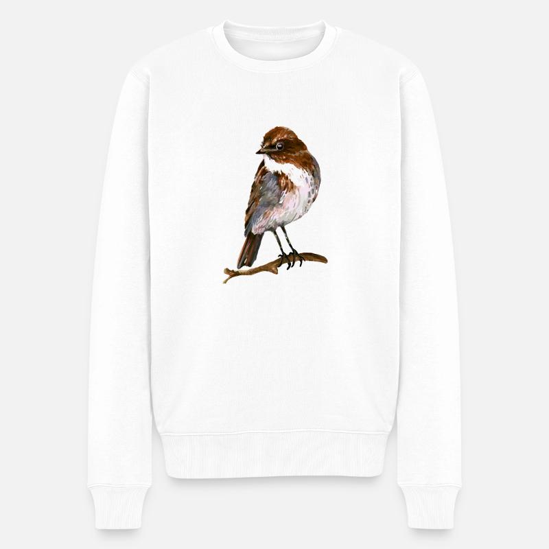 Oiseau - Pull Premium bio Homme - blanc