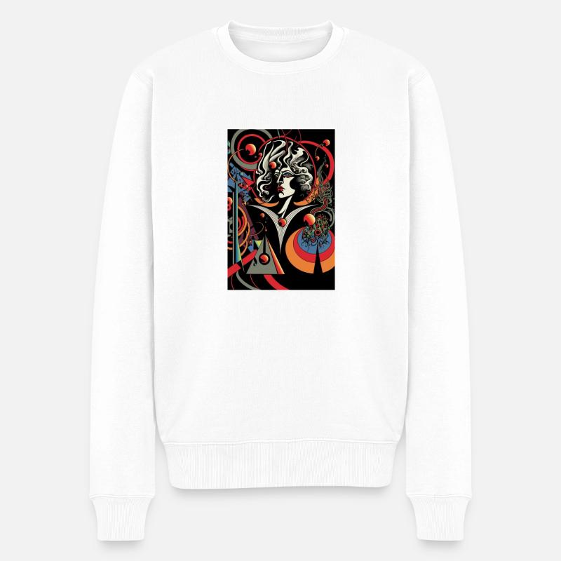 Cubethulhu incarnation de l’art du marqueur de cendres - Pull Premium bio Homme - blanc