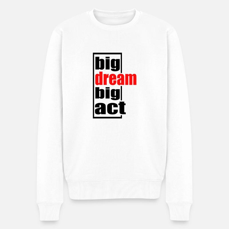 big bream big act - Pull Premium bio Homme - blanc