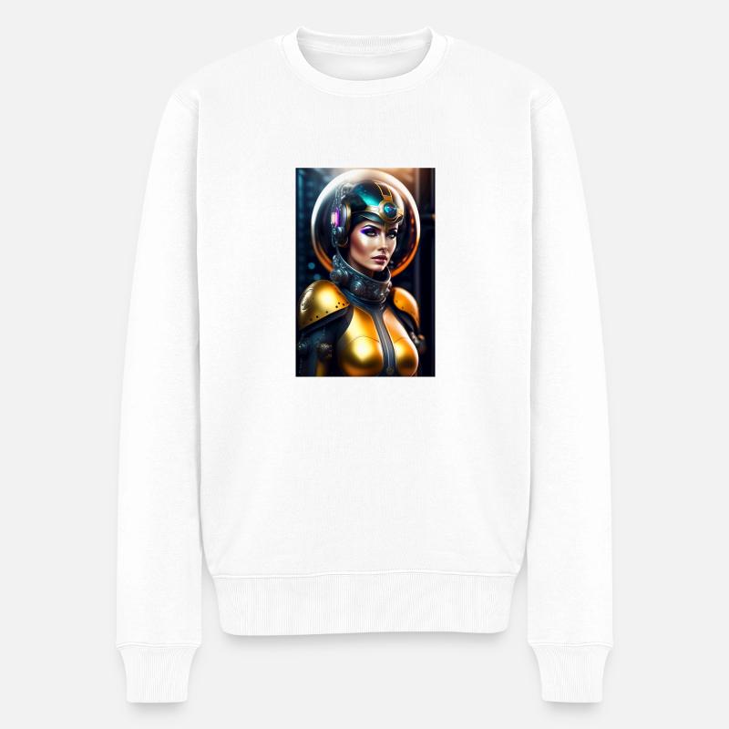 Fille de l’espace - Pull Premium bio Homme - blanc