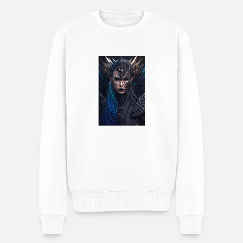 tribal darkfantasy - Männer Premium Bio Pullover - Weiß