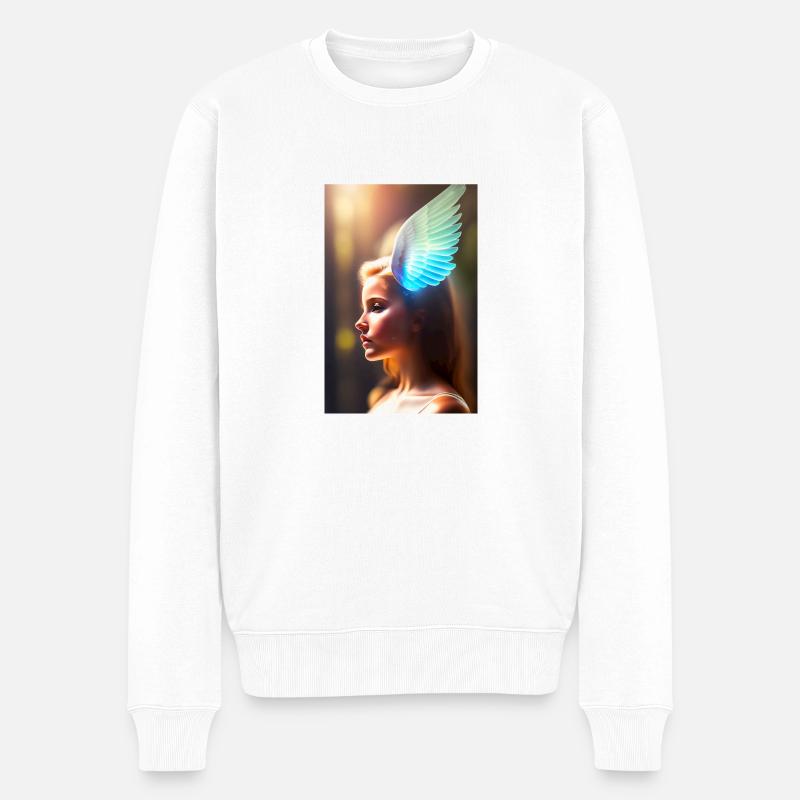 Macht - Männer Premium Bio Pullover - Weiß