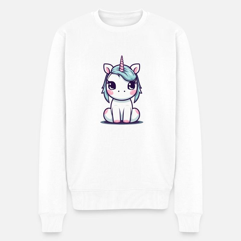 Une licorne - Pull Premium bio Homme - blanc