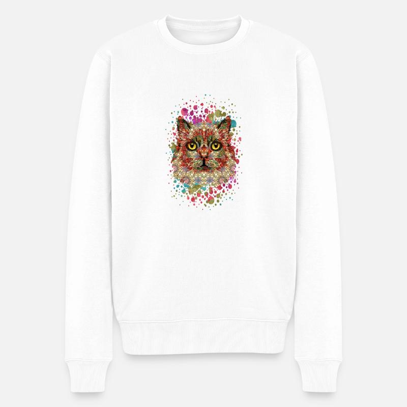 Chat - Pull Premium bio Homme - blanc