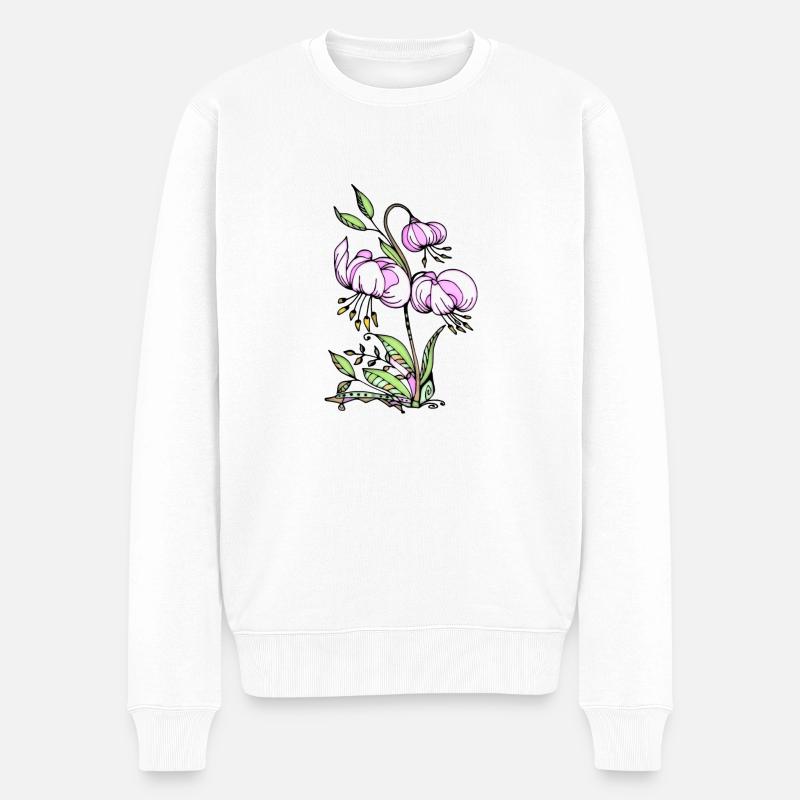 Fleur - Pull Premium bio Homme - blanc
