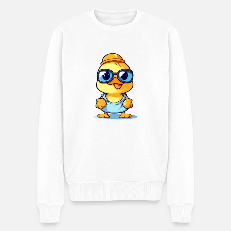 Clark le bébé canard - Pull Premium bio Homme - blanc