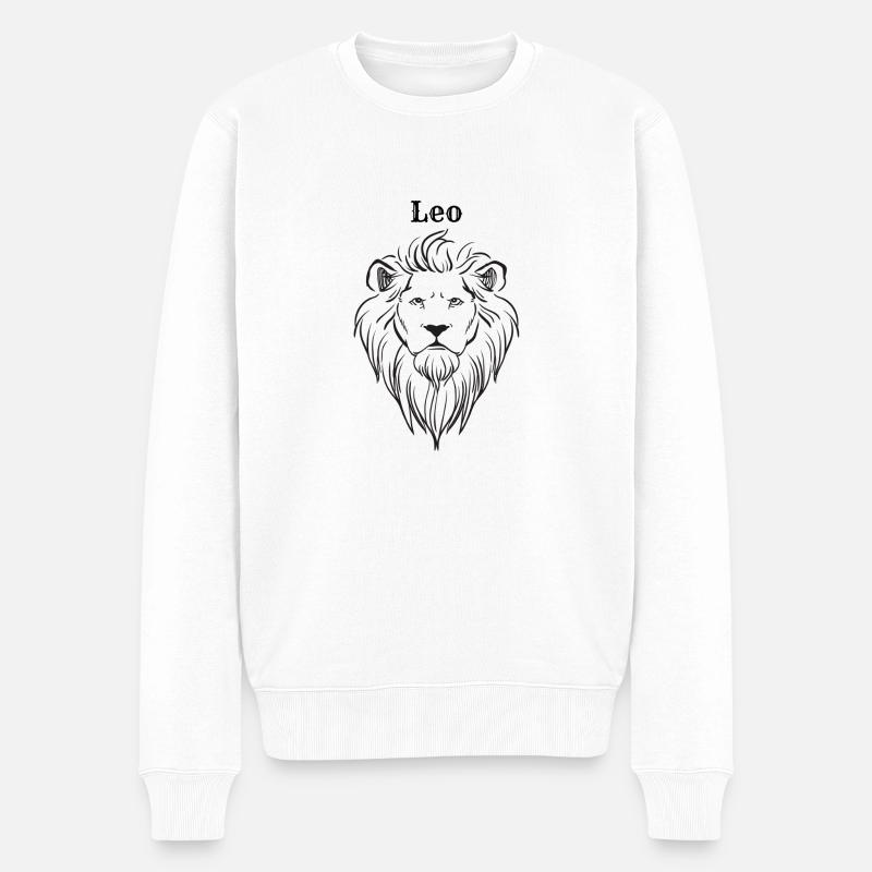 Lion - Pull Premium bio Homme - blanc