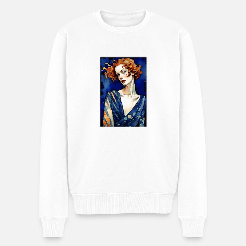 Art Déco 2 - Pull Premium bio Homme - blanc