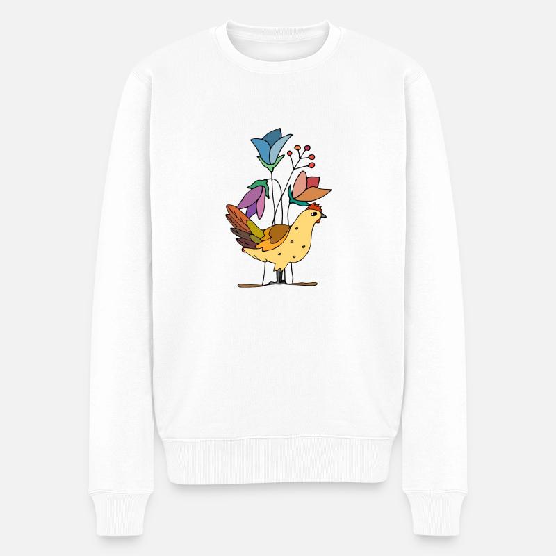 Poule - Pull Premium bio Homme - blanc