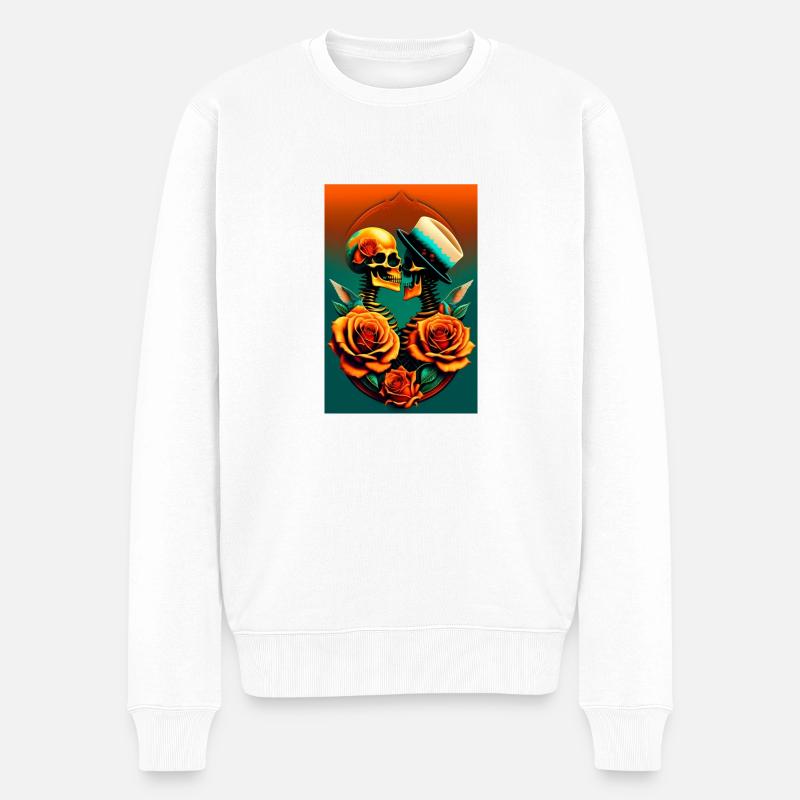 unendliche Liebe - Männer Premium Bio Pullover - Weiß