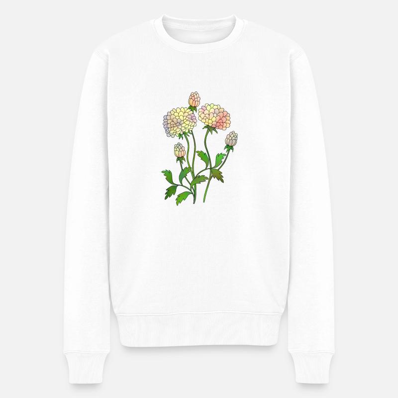 Fleur - Pull Premium bio Homme - blanc