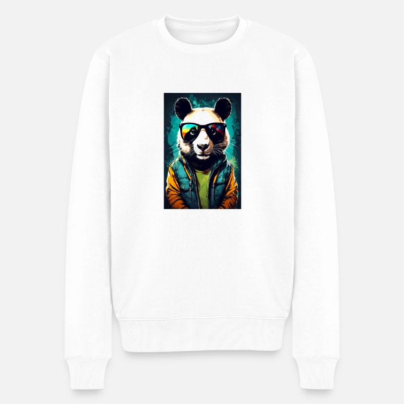 Panda Panda Géant - Pull Premium bio Homme - blanc