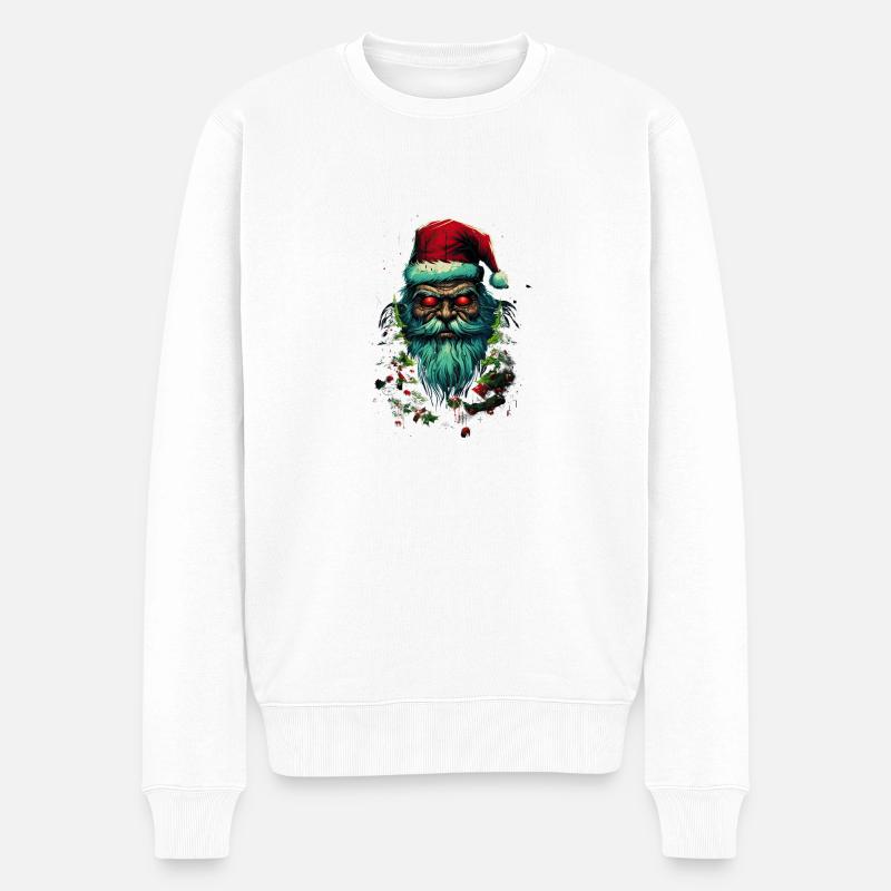 Xmas Santa - Männer Premium Bio Pullover - Weiß