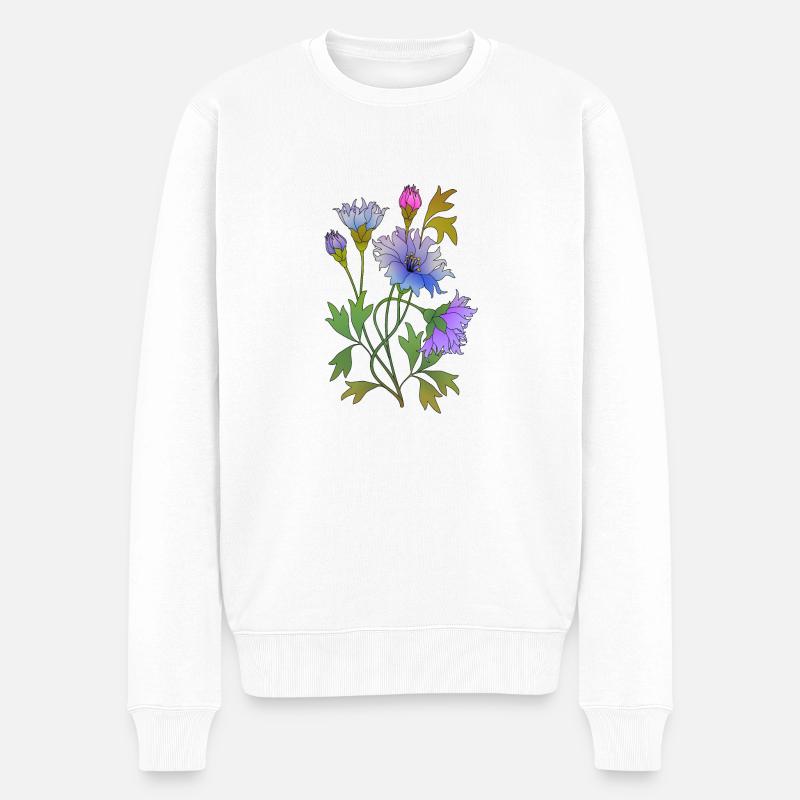 Fleur - Pull Premium bio Homme - blanc